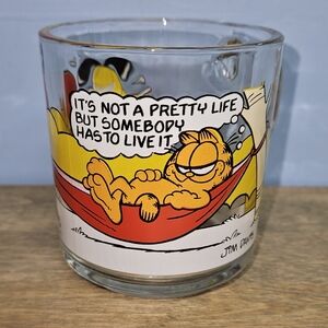Garfield Odie Glass Mug 1978 McDonalds